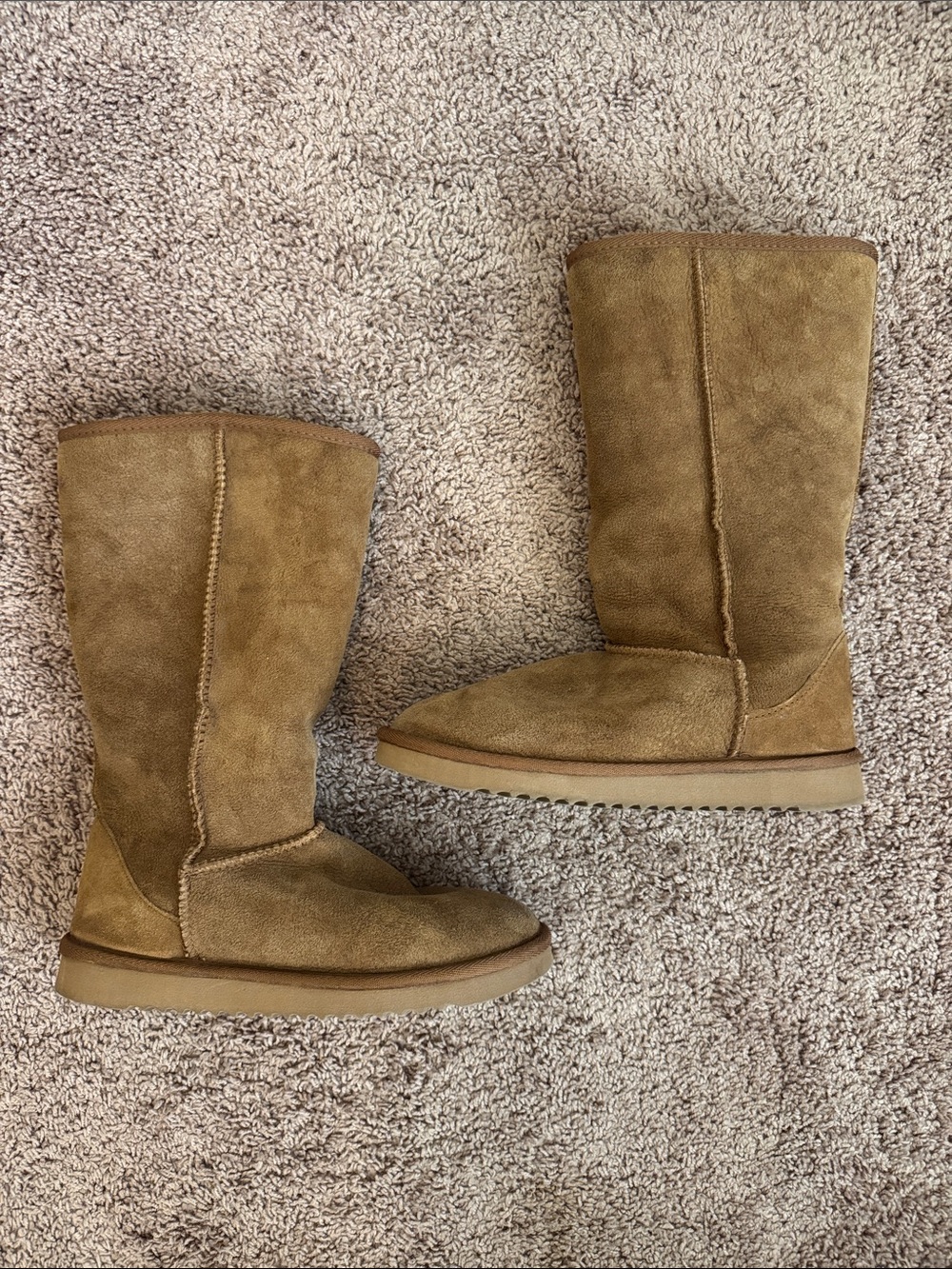 Classic Tall Shearling Boots in Chestnut Brown